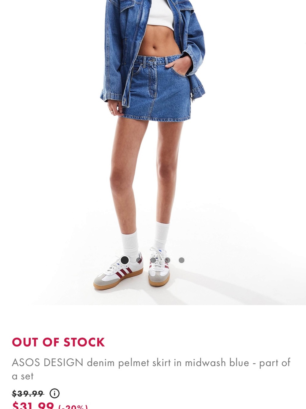 ASOS Blue Denim Mini Skirt